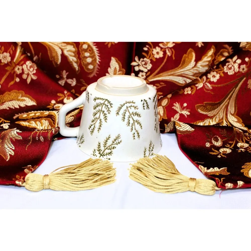 Ceramic Fern Leaf Cappuccino, Tea, Latte Cup etc Rare Find by Potter's Studio